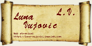 Luna Vujović vizit kartica